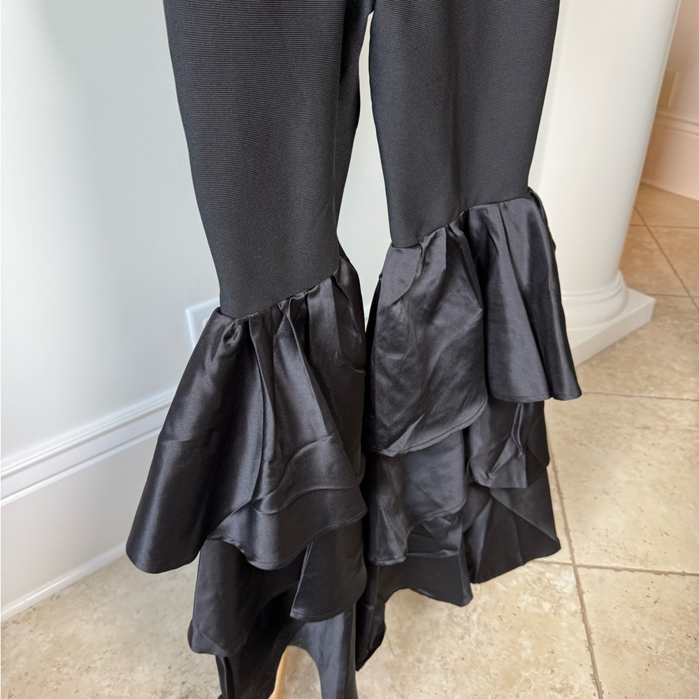 Chic Black Strapless Ruffle Jumpsuit - Picture 5 of 5
